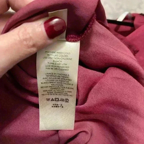 Free People Lala Button Up Off Beat Magenta Red Size Small - Picture 5 of 8